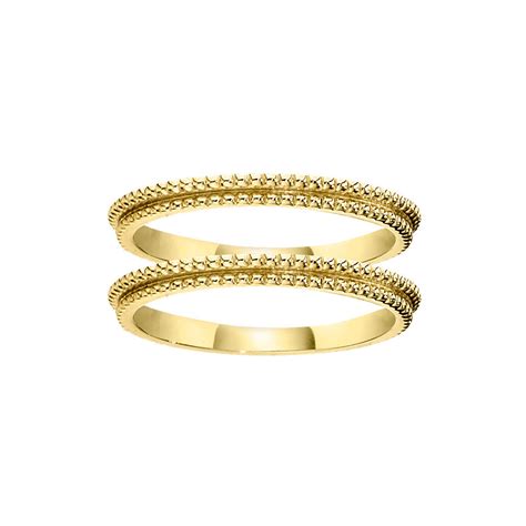 vintage style double millgrain ring guard set ky bellas fine jewelers
