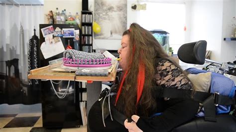 Quadriplegic Woman Can Knit Using Just Her Mouth In