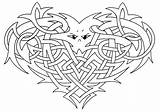 Celtic Coloring Heart Pages Knotwork Drawing Animal Intricate Forming Elements Printable Adult Ornament Designs sketch template