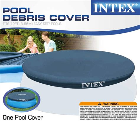 intex  ground swimming pool cover   easy set pool  ebay