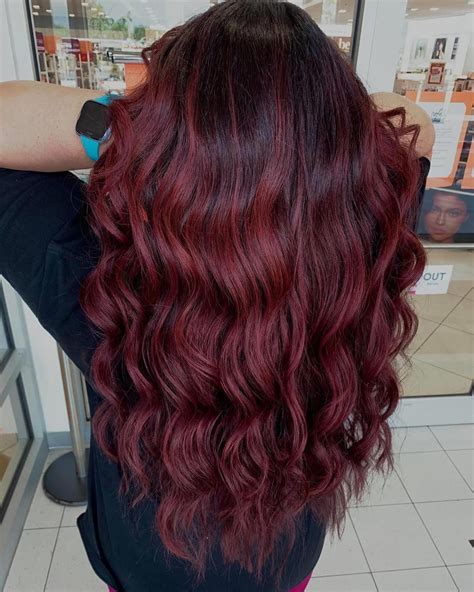 hottest red hair  blonde highlights     black cherry hair color black