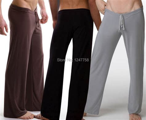 new sexy men home clothing pajama lounge pant silky sleepwear elegant