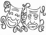 Mardi Gras Coloring Mask Masks Pages Clipart Comedy Tragedy Drama Drawings Drawing Printable Tiki Cliparts Twin Hut Getdrawings Clipartbest Color sketch template