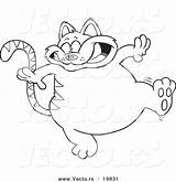 Fat Cat Pages Coloring Cartoon Drawing Vector Cute Getcolorings Getdrawings sketch template