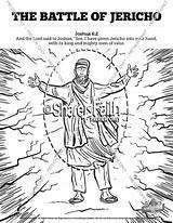 Jericho Coloring Walls Pages Sunday School Sharefaith sketch template