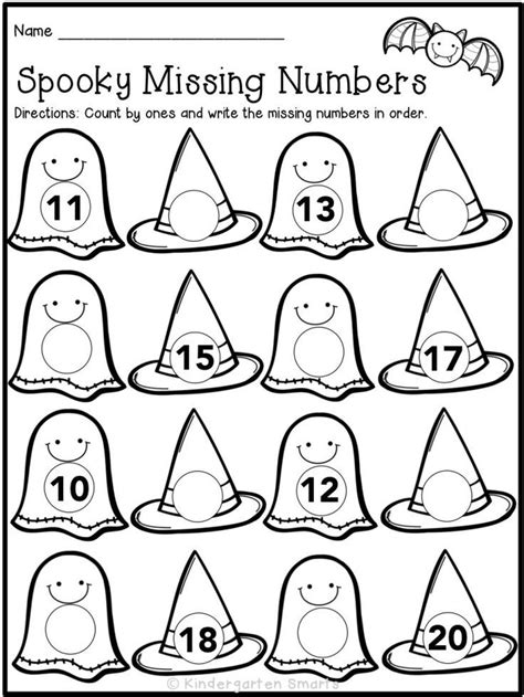halloween kindergarten math worksheets