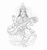 Saraswati Laxmi Mata Lakshmi Maa Mygodpictures Shiva Durga Clker Parvati Domain sketch template