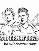 Vin Supernatural sketch template