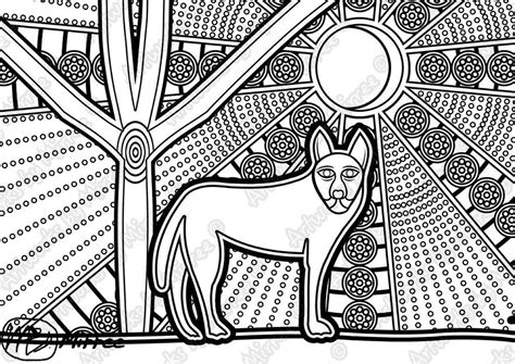 aboriginal animals coloring pages png  file