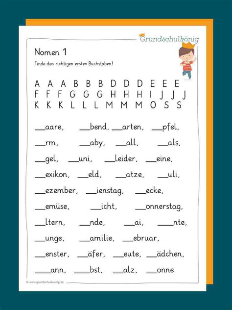 deutsch  klasse nomen verben adjektive uebungen kinderbilderdownload