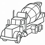 Coloring Pages Truck Wheeler Getcolorings Semi sketch template
