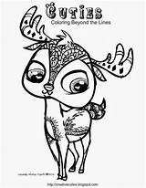 Cuties Chavez Stag 색칠 공부 Ciervo 하기 그림 페이지 만다라 Pet Littlest sketch template