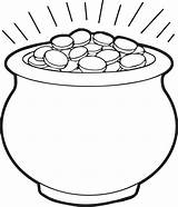 Pot Clay Clipart Gold Coloring Cliparts Library sketch template