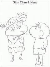 Shin Chan Coloring Pages Nene Friend Kids Cartoon Print Pdf Popular Coloringhome Comments sketch template