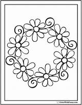 Daisy Coloring Pages Daisies Swirl Garland Colorwithfuzzy sketch template
