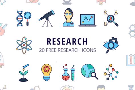 research vector  icon set graphicsurfcom