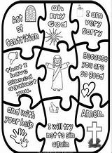 Contrition Prayer Sorry Activities sketch template