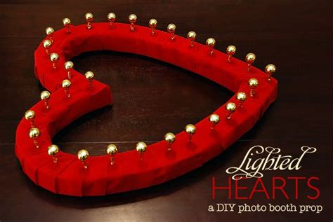 diy lighted hearts photo booth prop hostess   mostess diy photo booth props diy