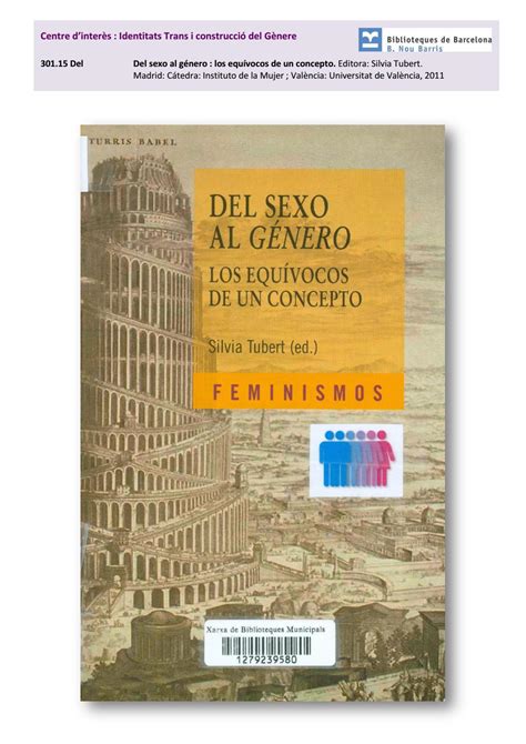 Del Sexo Al Genero Los Equívocos De Un Concepto Sumari By Biblioteca