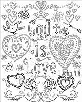 Coloring Bible Pages Verse Christian Kids Printable Scripture Sheets Valentine School Print Book Choose Board sketch template