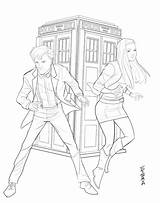 Coloring Who Doctor Amy Pond Dr Pages Colouring Coloriage Deviantart Drawing Tardis Getdrawings Line Designlooter sketch template