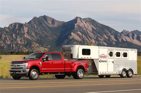 ford   super duty dualie horse trailer photo  bladder buster  ford