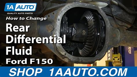change rear differential fluid   ford  youtube