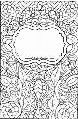 Coloring Pages Cover Book Covers Colouring Binder Printable Adult Color Books Sheets School Notebook Journal Back Doodle Template Shadows Therapy sketch template