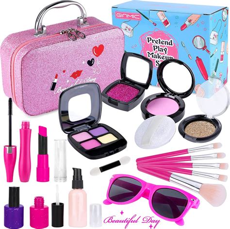 amazoncom ginmic kids pretend makeup kit  girls princess pretend play makeup toys