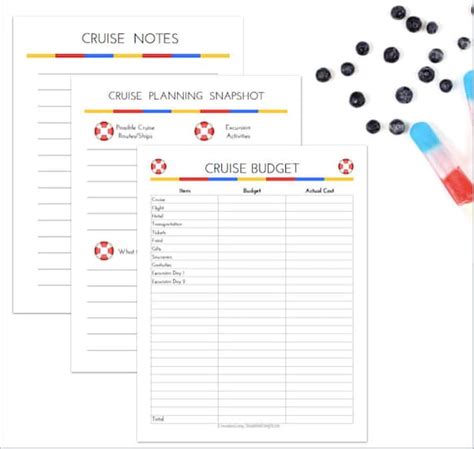 cruise planner printable planner vacation planner