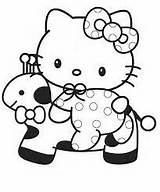 Kitty Hello Coloring Pages Baby sketch template
