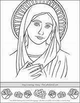 Crowning Catholic Virgin Blessed Thecatholickid sketch template
