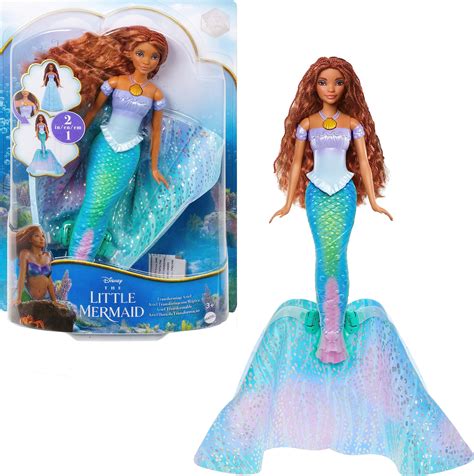 buy mattel disney   mermaid transforming ariel fashion doll