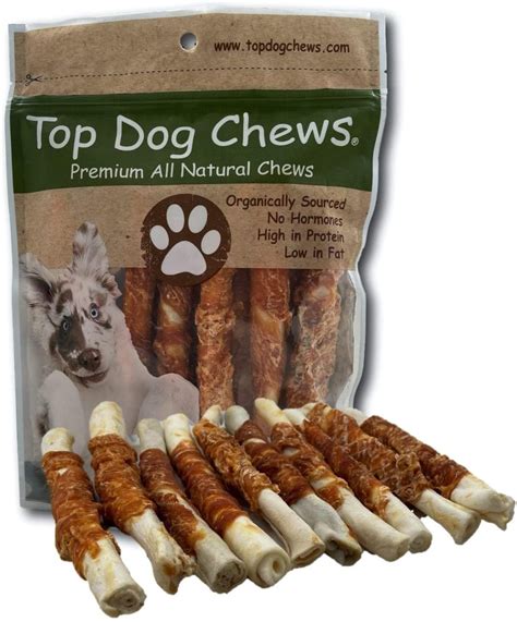 chicken wrapped rawhide rolls north american   pack top dog chews