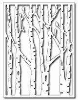 Birch Die Frantic Stamper Trees Tree Precision Vertical Stencil Dies Silhouette Fra Franticstamper Svg Cut Stencils Paper Choose Board Patterns sketch template