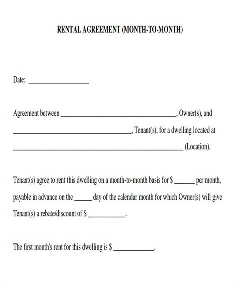 printable room rental agreement form printable forms
