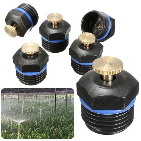 pcs adjustable gardening micro flow drip head barb spray irrigation watering sprinkler pot