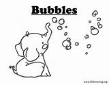 Bubbles Coloring Elephant Pages Template Soap Comments Sketch 123playandlearn sketch template
