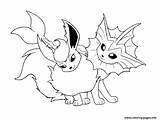 Coloring Evolution Eevee Pages Printable Color Print sketch template
