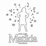 Colouring Matilda Musical Sheets Pose sketch template