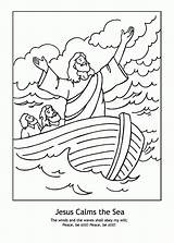 Coloring Pages Jesus Storm Calms Bible Lds Sheets Calming Nursery Printable Sea Kids Colouring Children Sunday School Heals Calm Sheet sketch template