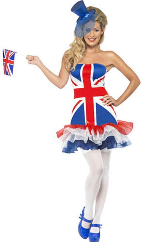 union jack dress british flag olympics ladies fancy gb costume outfit