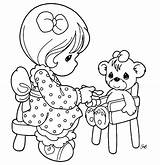 Precious Coloring Moments Pages Teddy Bear Feeding Awesome Boys Pretty Girls sketch template