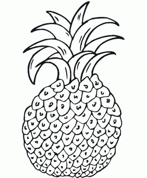 pineapple coloring child coloring
