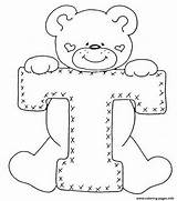 Coloring Bear Alphabet 1460 Cute Pages Printable sketch template