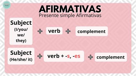 oraciones afirmativas en ingles presente simple youtube