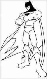 Pages Batman Coloring Superhero sketch template