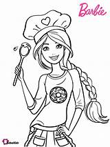 Barbie Coloring Chef Pages Printable Girls Bubakids Stylish Beautiful sketch template