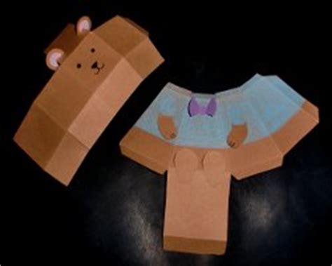 teddybaer aus papier bastelvorlage