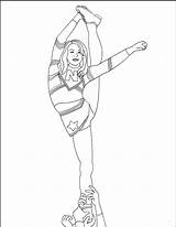 Coloring Cheerleading Pages Color Print sketch template